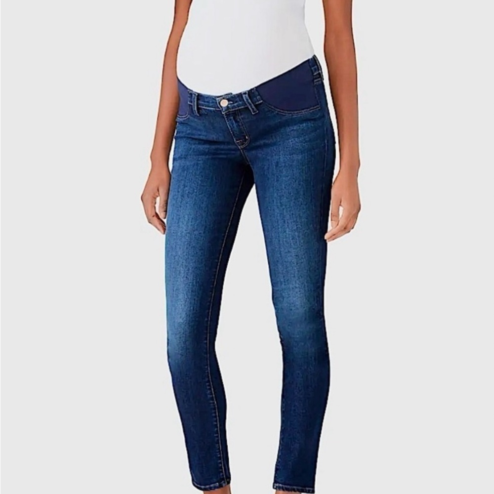 J Brand Mama J Super Skinny Size 30 Side Panel Distressed Maternity Jeans